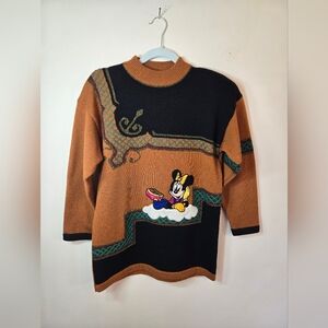 Vintage Black and Brown Minnie Mouse Italian Made Sweater